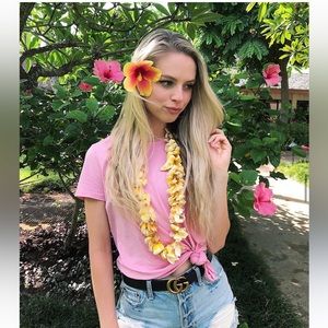 Pink Madewell tie Tee